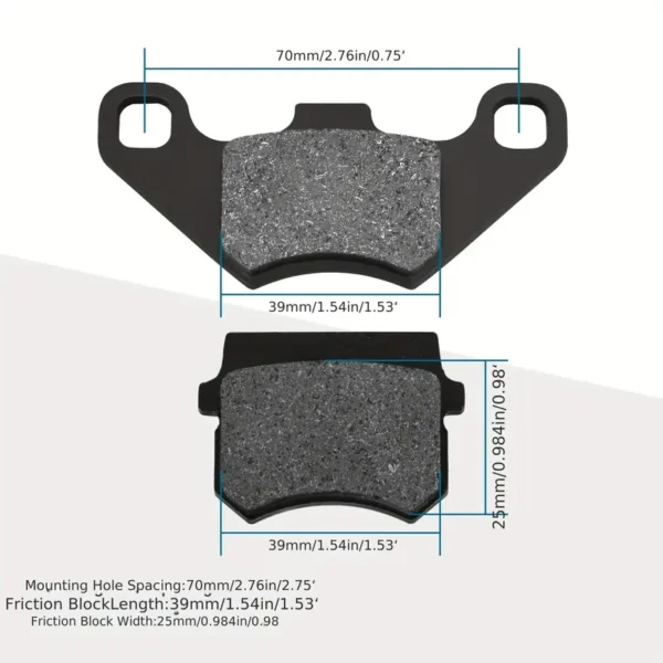 Plaquettes de frein à disque arrière pour moto GOOFIT compatibles avec les vélos à quatre roues 50cc 70cc 90cc 110cc 125cc ATV Go-Kart 18 décembre 2024 Kotazando