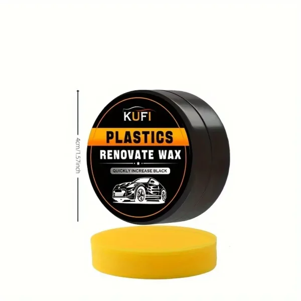 Agent de rénovation de pièces en plastique pour voiture 30 g, réducteur d'éclaircissement des pneus, réparation de brillance intérieure noire, placage cristal anti-rayures, entretien de la cire du tableau de bord – Image 5