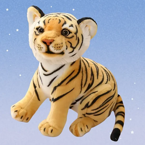 Peluche tigre en peluche marron ou blanc, Cadeau idéal pour les anniversaires – Image 4
