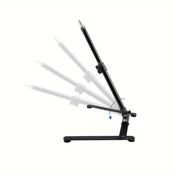 Trépied réglable en métal avec tête à engrenage pour diffusion en direct – Image 4