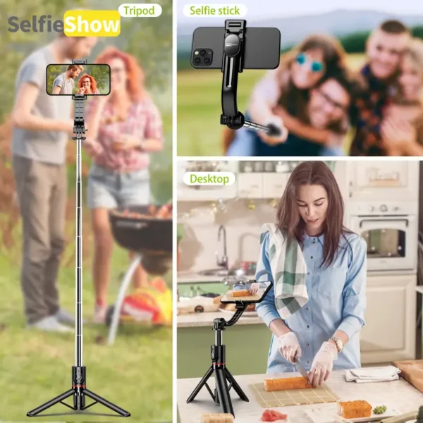 Perche à selfie portable de 111,76 cm avec télécommande sans fil, support extensible pour smartphone, rotation à 360 degrés, compatible avec iPhone 13 12 11 Pro Xs Max Xr X 8 7 6 Plus, smartphones Android Samsung 13 décembre 2024 Kotazando