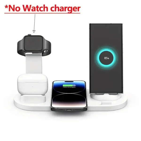 Support de chargeur sans fil VIKEFON avec support de téléphone amovible, Station de charge rapide pour Apple Watch, iPhone 15/14/13/12/11/X, Mode d'alimentation USB, tension de fonctionnement ≤ 36 V, aucune batterie requise – Image 3
