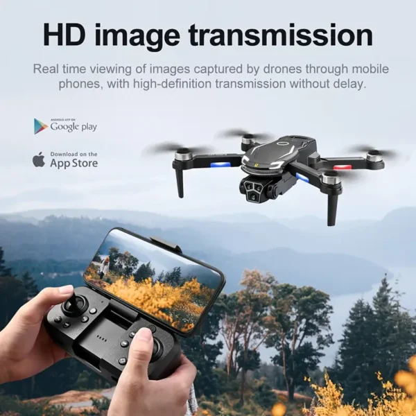 Drone V888 8K Ultra HD 3 caméras, quadricoptère 1080P avec réglage d'angle à 90°, grand angle de 120°, longue durée de vie de la batterie, chargement USB, sans fil 2,4G/3G/4G/5G, télécommande, caméra hyperspectrale et infrarouge, altitude de 120 m, vitesse de 7 m/s, poids maximal au décollage de 250 g, batterie lithium-polymère rechargeable