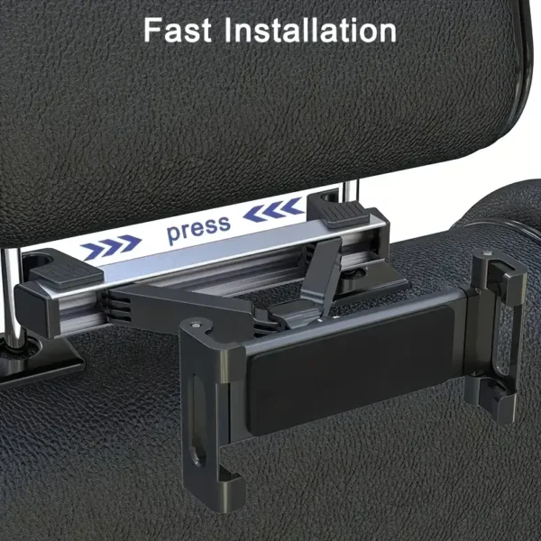 Support de tablette télescopique rotatif à 360°, pour siège arrière de voiture multifonctionnel pour téléphone portable - Image 5