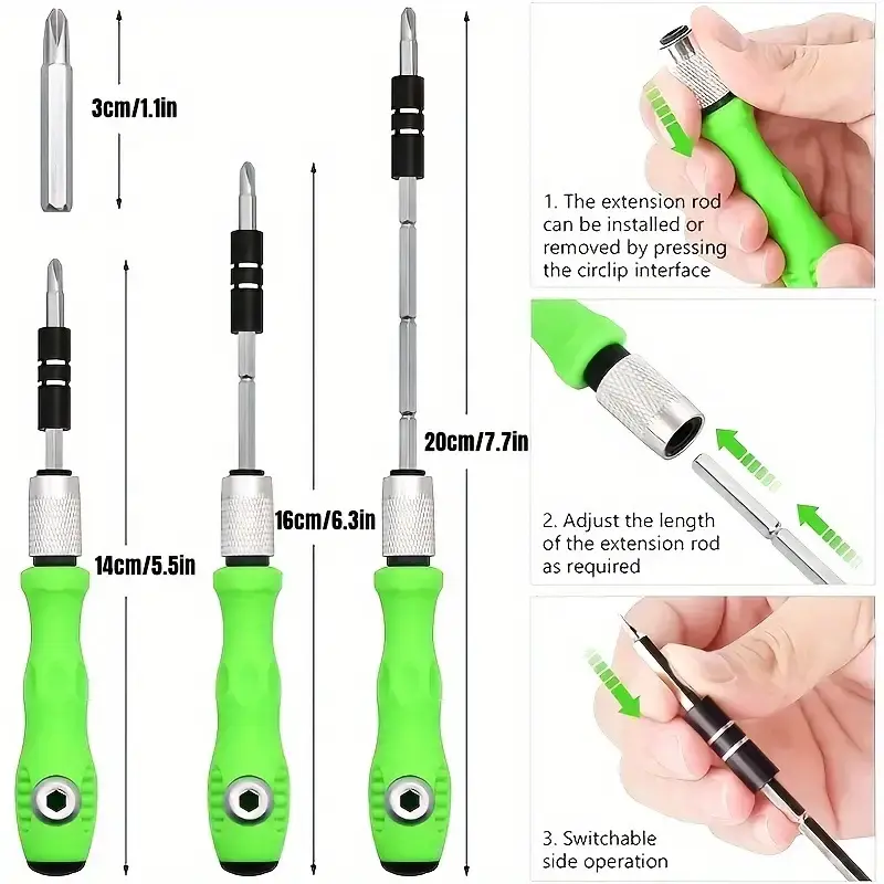 Jeu de tournevis de précision multifonctions 32 en 1, acier inoxydable, pointe magnétique, non chargé, avec kit de réparation pour l'entretien des téléphones portables et des ordinateurs portables 3 Jeu de tournevis de précision multifonctions 32 en 1, acier inoxydable, pointe magnétique, non chargé, avec kit de réparation pour l'entretien des téléphones portables et des ordinateurs portables – Image 2