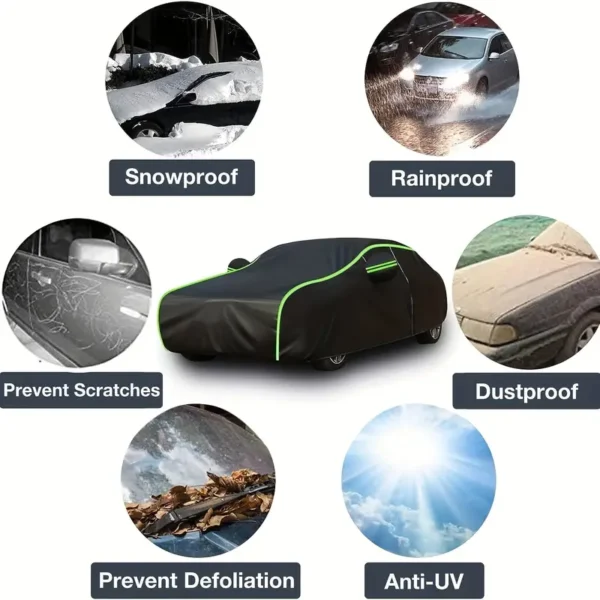 Housse de voiture universelle pour l'extérieur, tissu épais en polyester 190T, protection complète du véhicule SUV contre le soleil, la poussière, la pluie, la neige, les rayures et les rayons UV 14 décembre 2024 Kotazando