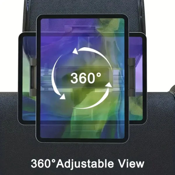 Support de tablette télescopique rotatif à 360°, pour siège arrière de voiture multifonctionnel pour téléphone portable - Image 6