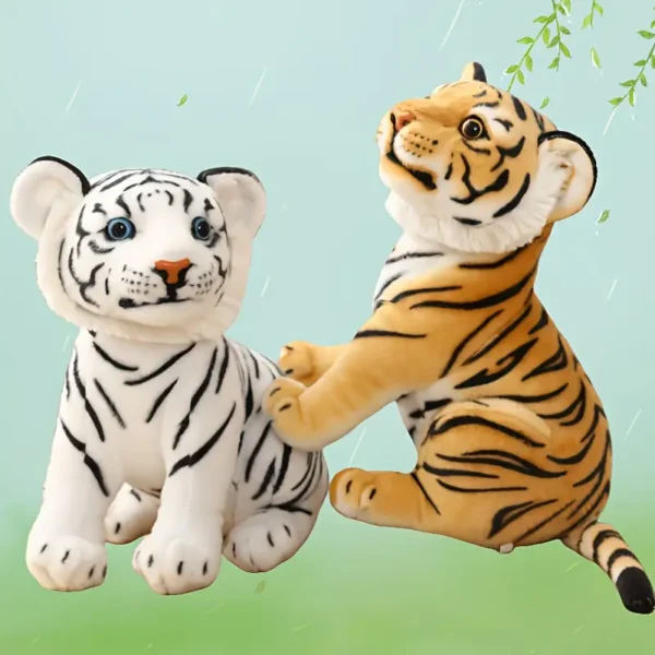 Peluche tigre en peluche marron ou blanc, Cadeau idéal pour les anniversaires – Image 6