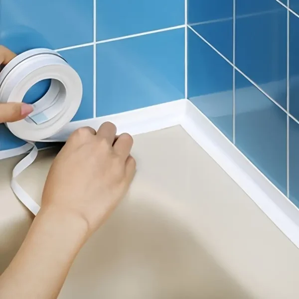 1 rouleau de ruban de calfeutrage de 320X2.2cm, ruban d'étanchéité en PVC imperméable, ruban adhésif pour comptoir de cuisine, évier, baignoire, salle de bain, douche, toilettes et sol, Edge Pro