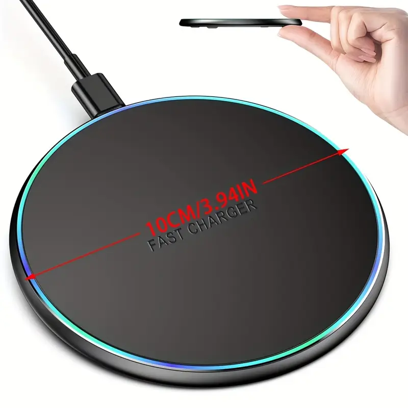 Chargeur sans fil USB-C 15 W avec indicateur LED, Charge rapide pour smartphones et tablettes 2 Chargeur sans fil USB-C 15 W avec indicateur LED, Charge rapide pour smartphones et tablettes