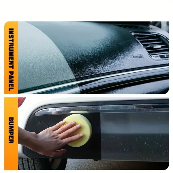 Agent de rénovation de pièces en plastique pour voiture 30 g, réducteur d'éclaircissement des pneus, réparation de brillance intérieure noire, placage cristal anti-rayures, entretien de la cire du tableau de bord – Image 8