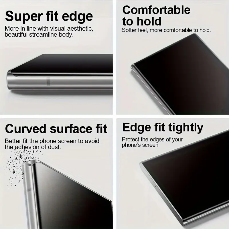 Lot de 6 protections d'écran en verre trempé pour Samsung S24 Ultra/S24/S24+/S23 Ultra, Couverture complète, anti-traces de doigts, surface brillante haute définition, bords incurvés, design épuré 9 Lot de 6 protections d'écran en verre trempé pour Samsung S24 Ultra/S24/S24+/S23 Ultra, Couverture complète, anti-traces de doigts, surface brillante haute définition, bords incurvés, design épuré – Image 8