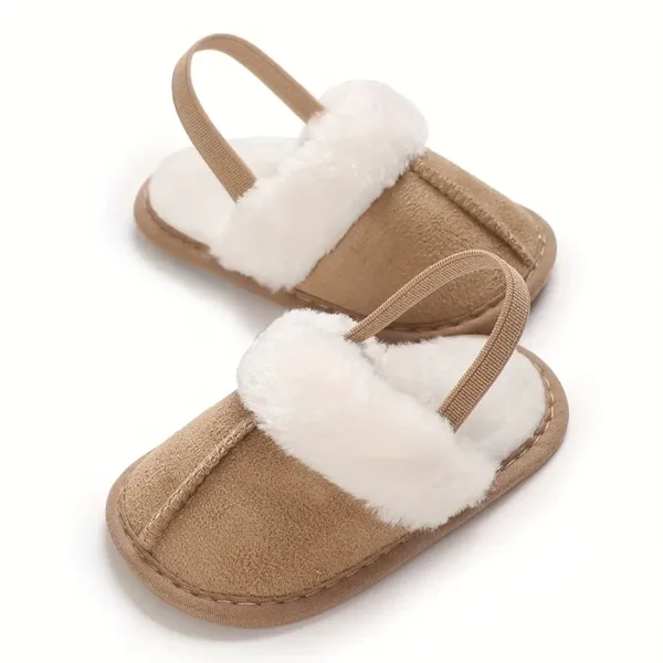 Chaussons confortables en peluche pour bébé fille, Semelle douce et antidérapante pour le confort à l'intérieur, Mignons et chauds pour les enfants de 0 à 1 an – Image 15