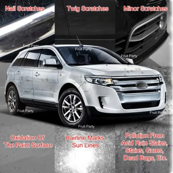 Cire anti-rayures et tourbillons pour voiture Quick-Fix, Application facile pour les petits dommages de peinture, les marques de clous sur les poignées de porte, Sans danger pour tous les véhicules – Image 13