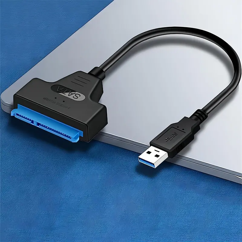 Câble adaptateur USB 3.0 vers SATA III haute vitesse pour disque dur/SSD de 6,35 cm, Plug & Play facile, compatible UASP, noir 9 Câble adaptateur USB 3.0 vers SATA III haute vitesse pour disque dur/SSD de 6,35 cm, Plug & Play facile, compatible UASP, noir – Image 8