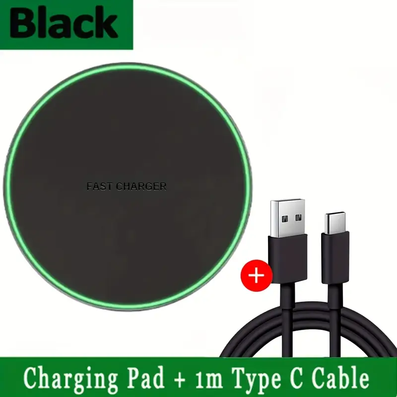 Chargeur sans fil USB-C 15 W avec indicateur LED, Charge rapide pour smartphones et tablettes 4 Chargeur sans fil USB-C 15 W avec indicateur LED, Charge rapide pour smartphones et tablettes – Image 3