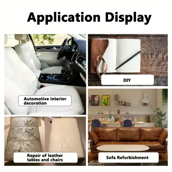 1 pièce autocollante pour réparation de cuir, colle arrière autocollante pour réparation de canapé, patchs en cuir artificiel auto-adhésifs, patch en tissu – Image 17