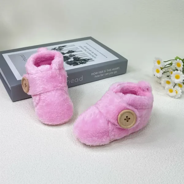 Chaussures décontractées pour enfants, chaussures d'hiver en velours épais et chaudes, chaussures à semelle souple pour tout-petits de 6 à 9 à 12 mois, chaussures anti-chute et antidérapantes - Image 13