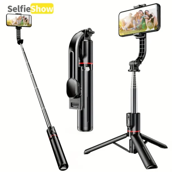 Perche à selfie portable de 111,76 cm avec télécommande sans fil, support extensible pour smartphone, rotation à 360 degrés, compatible avec iPhone 13 12 11 Pro Xs Max Xr X 8 7 6 Plus, smartphones Android Samsung 13 décembre 2024 Kotazando