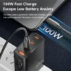 Toocki Sharp Blade PD Max prend en charge C-C 100 W, 3 pièces en silicone souple, Puce E-Marker intégrée Taux de transmission 480 Mbps, 5 A Courant élevé Courant stable intelligent Charge rapide et sûre Transmission USB 2.0 Prend en charge pour iPhone 15 Xiaomi/pour SamSung et autres appareils Chargement
