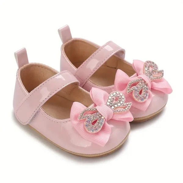 Jolies chaussures de princesse, Jolies chaussures Mary Jane en similicuir de couleur unie - Image 14