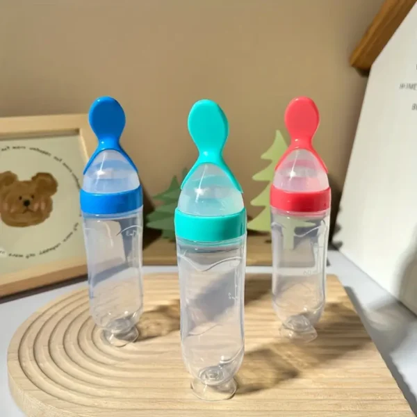 1 cuillère à riz pour enfants, facile à presser et à distribuer, équipée d'une cuillère et d'une ventouse – Image 8