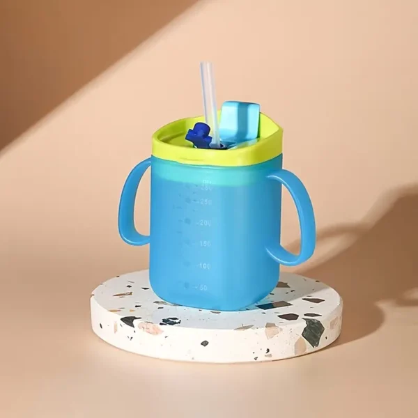 Gobelet en plastique réutilisable 3 en 1 avec paille, couvercle et poignée – Image 10