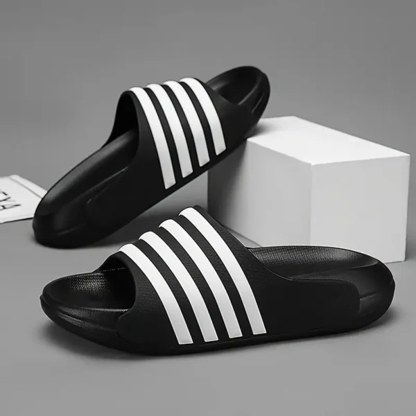 Claquettes rayées - Semelle épaisse en EVA confortable – Image 7