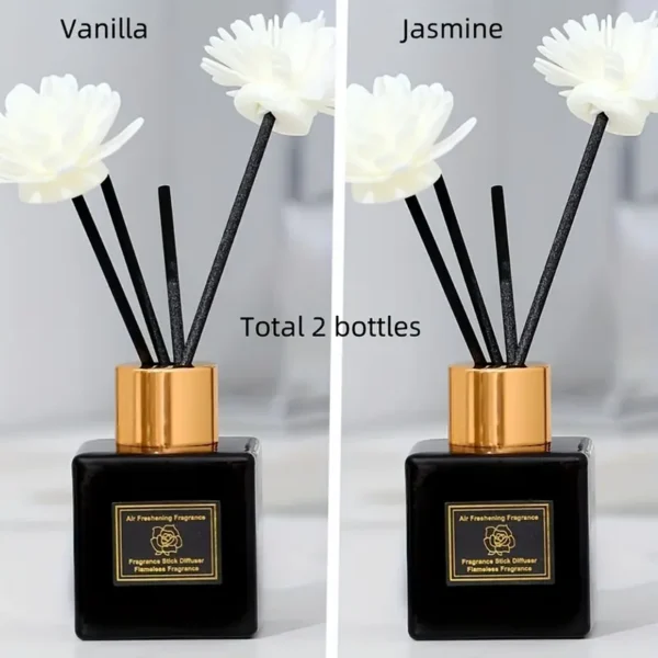 Lot de 2 diffuseurs de parfums différents, en rotin ondulé – Image 2