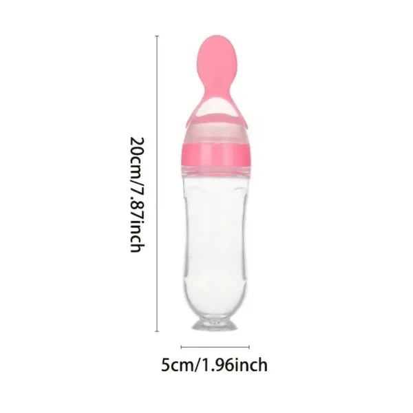 1 cuillère à riz pour enfants, facile à presser et à distribuer, équipée d'une cuillère et d'une ventouse – Image 2