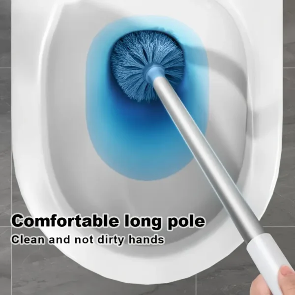 Ensemble de brosses de toilette murales au design élégant avec support – Image 9