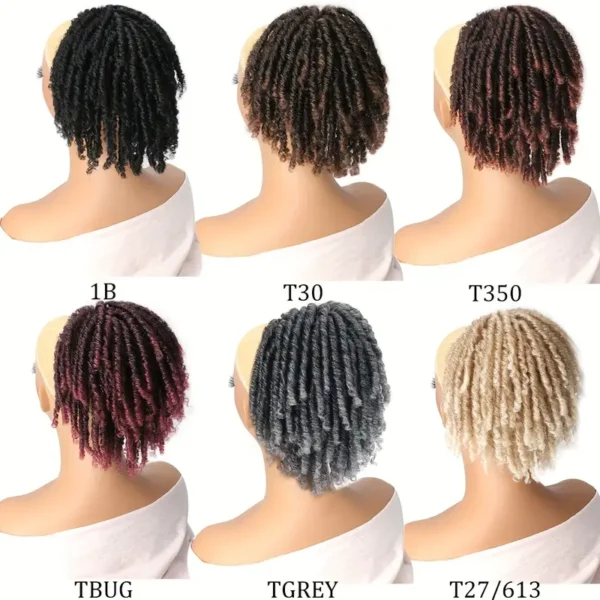 Extensions de cheveux synthétiques pour queue de cheval avec cordon de serrage de 15,24 cm pour dreadlocks courts - Image 4