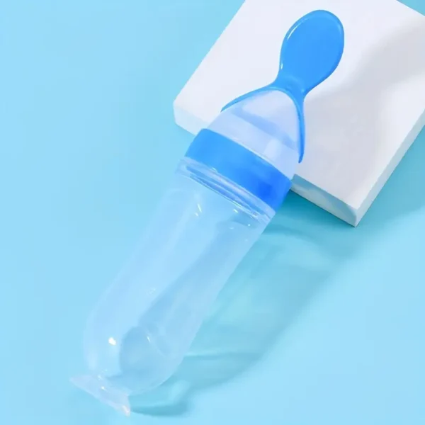 1 cuillère à riz pour enfants, facile à presser et à distribuer, équipée d'une cuillère et d'une ventouse – Image 3