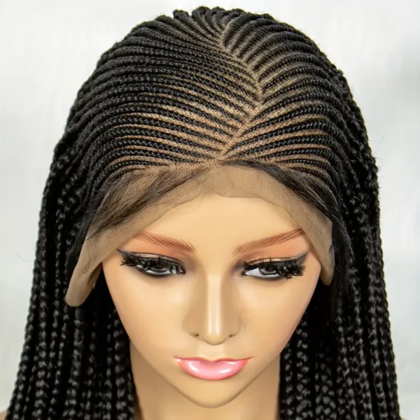 Perruque Box Braids Perruque en dentelle synthétique - Image 2