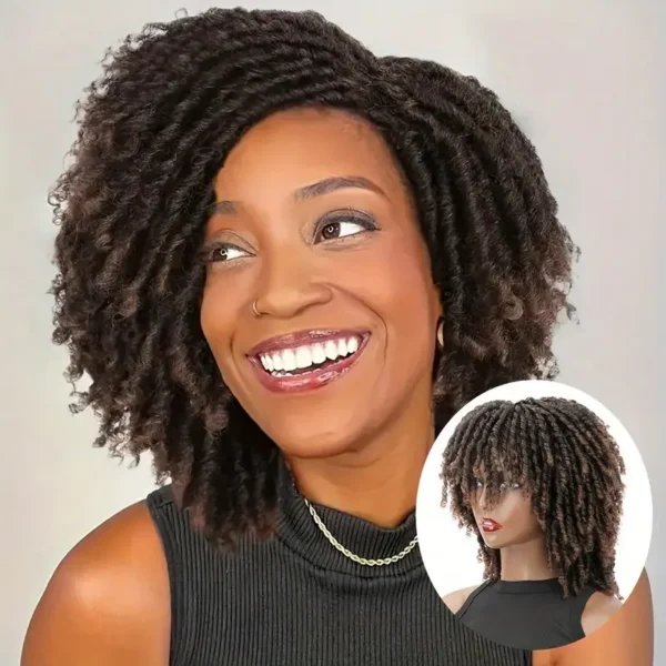 Perruque Afro Twist Dreadlock Douce et Rebondissante pour Femme, Style Hip-Hop Synthétique - Image 9