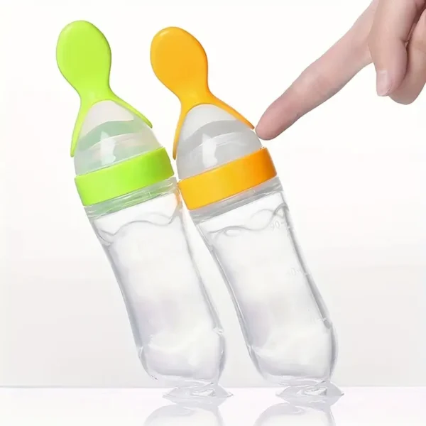 1 cuillère à riz pour enfants, facile à presser et à distribuer, équipée d'une cuillère et d'une ventouse – Image 4