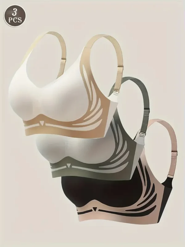 Lot de 3 soutiens-gorge push-up sans coutures pour femme – Image 5