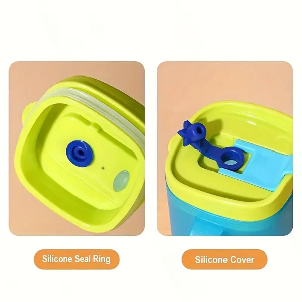 Gobelet en plastique réutilisable 3 en 1 avec paille, couvercle et poignée – Image 9