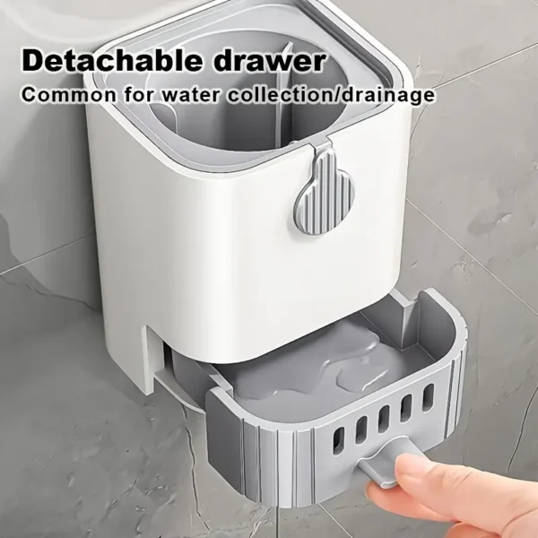 Ensemble de brosses de toilette murales au design élégant avec support – Image 2