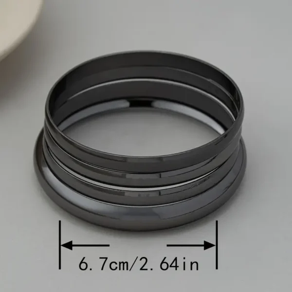 Lot de 4 bracelets joncs en fer de style vintage pour femme, Polyvalents à porter au quotidien – Image 6
