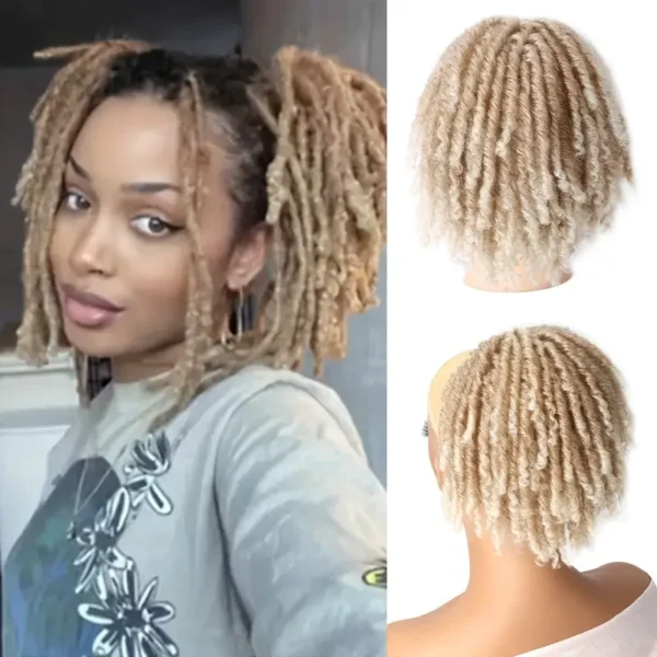 Extensions de cheveux synthétiques pour queue de cheval avec cordon de serrage de 15,24 cm pour dreadlocks courts - Image 13