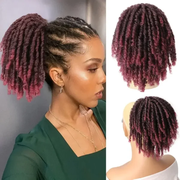 Extensions de cheveux synthétiques pour queue de cheval avec cordon de serrage de 15,24 cm pour dreadlocks courts - Image 16