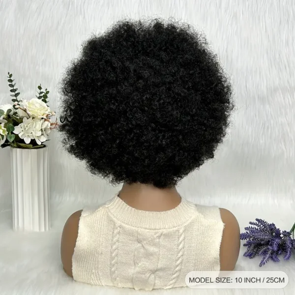 Perruque synthétique exclusive en dentelle 13x6, Style afro bouclé/crépu, Postiche pour femme - Image 6