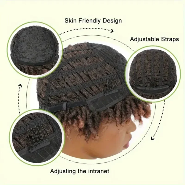 Perruque Afro Twist Dreadlocks pour femmes, fibre synthétique haute température - Image 12