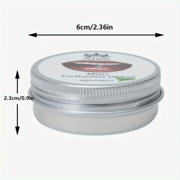 50 comprimés de dentifrice à la menthe à effet complet à croquer pour les voyages, nettoient la bouche en profondeur et gardent une haleine fraîche pendant longtemps – Image 6