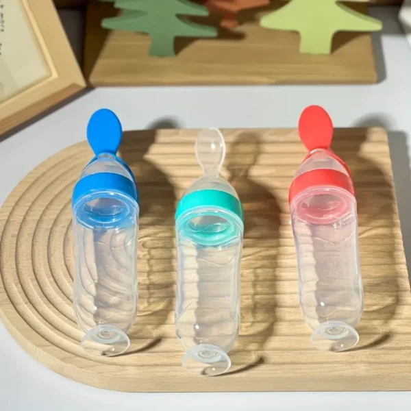 1 cuillère à riz pour enfants, facile à presser et à distribuer, équipée d'une cuillère et d'une ventouse – Image 11