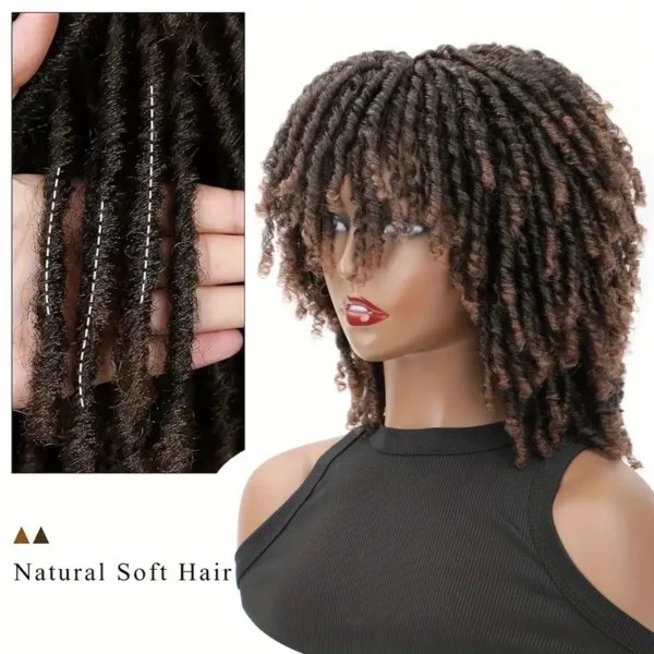 Perruque Afro Twist Dreadlock Douce et Rebondissante pour Femme, Style Hip-Hop Synthétique - Image 12