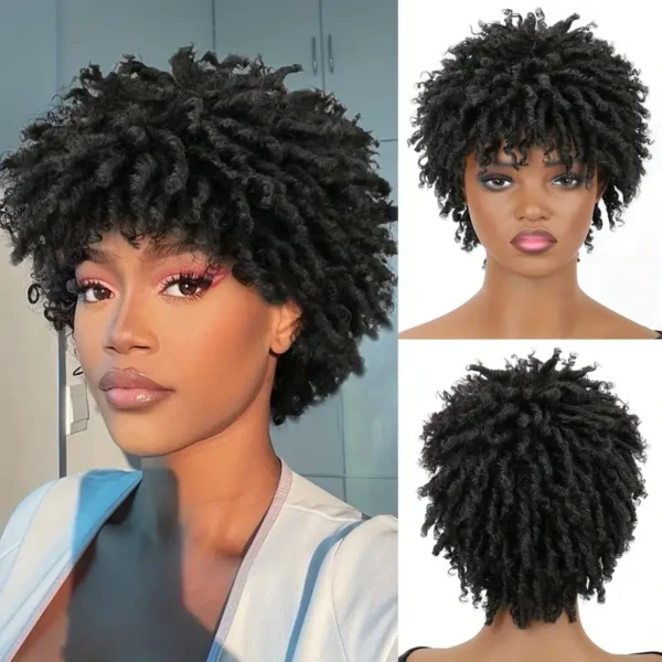 Perruque Afro Twist Dreadlocks pour femmes, fibre synthétique haute température - Image 10