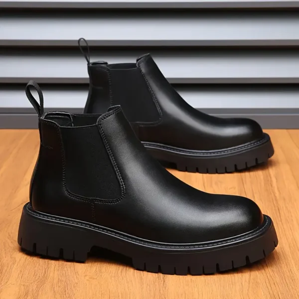 Bottines Chelsea pour hommes avec semelle épaisse et bottes courtes - Image 8