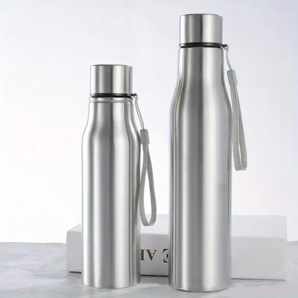 Bouteille d'eau de sport simple et portable en acier inoxydable de 750 ml/1 000 ml